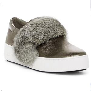Michael Kors Maven Rabbit Fur Platform Sneakers